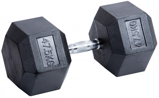 Гантель 47,5 кг гексагональная VictoryFit VF-H475 обрезиненная Гантель 47,5 кг гексагональная VictoryFit VF-H475 обрезиненная
