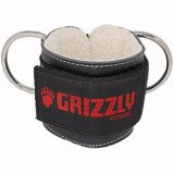 Ремень на лодыжку GRIZZLY Fitness Ankle Cuff Strap 7,5 см, кожа