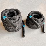 Тренировочный канат AEROBIS Battle Rope V2, длина 15 м, диаметр 30 мм, вес 8 кг, черный