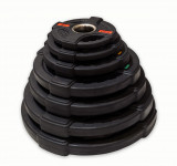 Диск олимпийский обрезиненный черный с двумя хватами 15 кг Original Fit.Tools ф50 мм