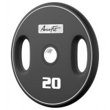 Олимпийский полиуретановый диск AeroFit 20 кг, черный, с 2-мя хватами Олимпийский полиуретановый диск AeroFit 20 кг, черный, с 2-мя хватами