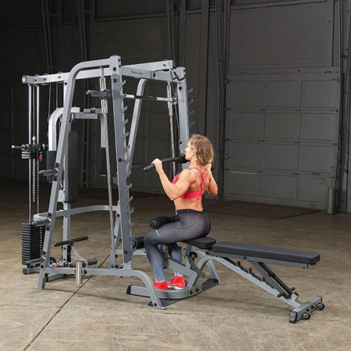 Body-Solid GS348BP4 Black Многофункциональный тренажер Машина Смита со стеком 90кг Body-Solid GS348BP4 Black Многофункциональный тренажер Машина Смита со стеком 90кг