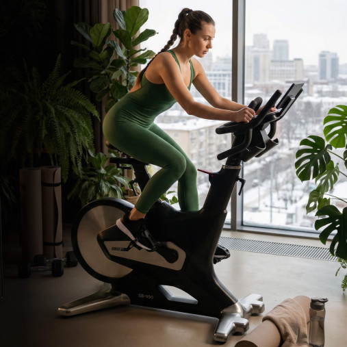 Спин-байк UNIX Fit SB-990 PRO велотренажер коммерческий с питанием от генератора